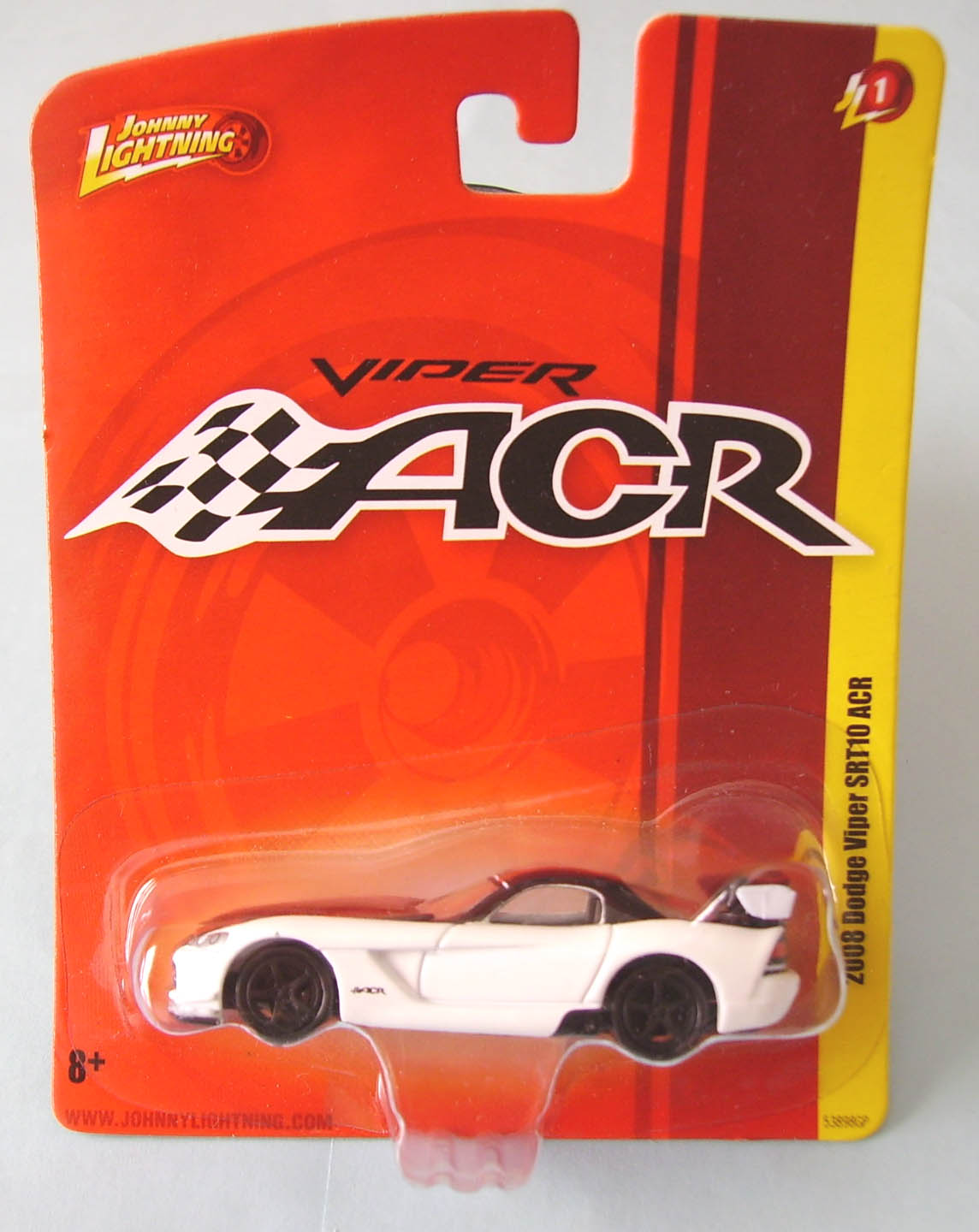 Johnny Lightning Red Card 40 Years 2008 Dodge Viper SRT10 ACR Black Release 7